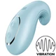 Satisfyer Dipping Delight - szilikon, akkus, vízálló csiklóizgató vibrátor - 9,2 cm (kék)