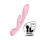 Satisfyer Triple Oh - szilikon, akkus , vízálló, csiklókaros vibrátor - 23,5 cm (rózsaszín)