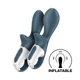 Satisfyer Air Pump Booty 2 - szilikon, akkus, G-pontos, vízálló anál vibrátor - 18,7 cm (szürke)