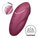 Satisfyer Tap &amp; Climax 1 - szilikon, akkus, vízálló, csiklóizgató vibrátor - 11 cm (piros)