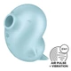 Satisfyer Sassy Seal - szilikon, akkus, vízálló, léghullámos csiklóizgató vibrátor - 6,6 cm (kék)