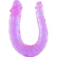Seven Creations Double Mini Dong - kétvégű, vízálló, élethű dildó - 30 cm (lila)