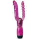 Seven Creations Xcel Double Penetrating Vibrator - vízálló, kétágú vibrátor - 13/22 cm (lila)