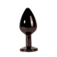 X-Men Secret Shine Metal Butt Plug Gun Colour L - fém, vízálló anál dildó - L méret - 9,5 cm (fekete)